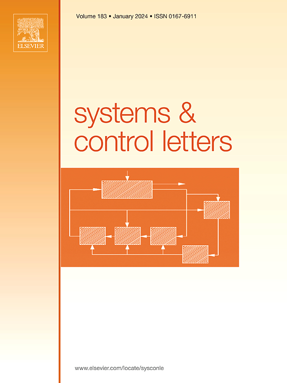 Go to journal home page - Systems & Control Letters
